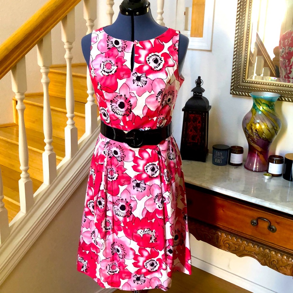 Jessica Howard Floral Pink Dress Size 6